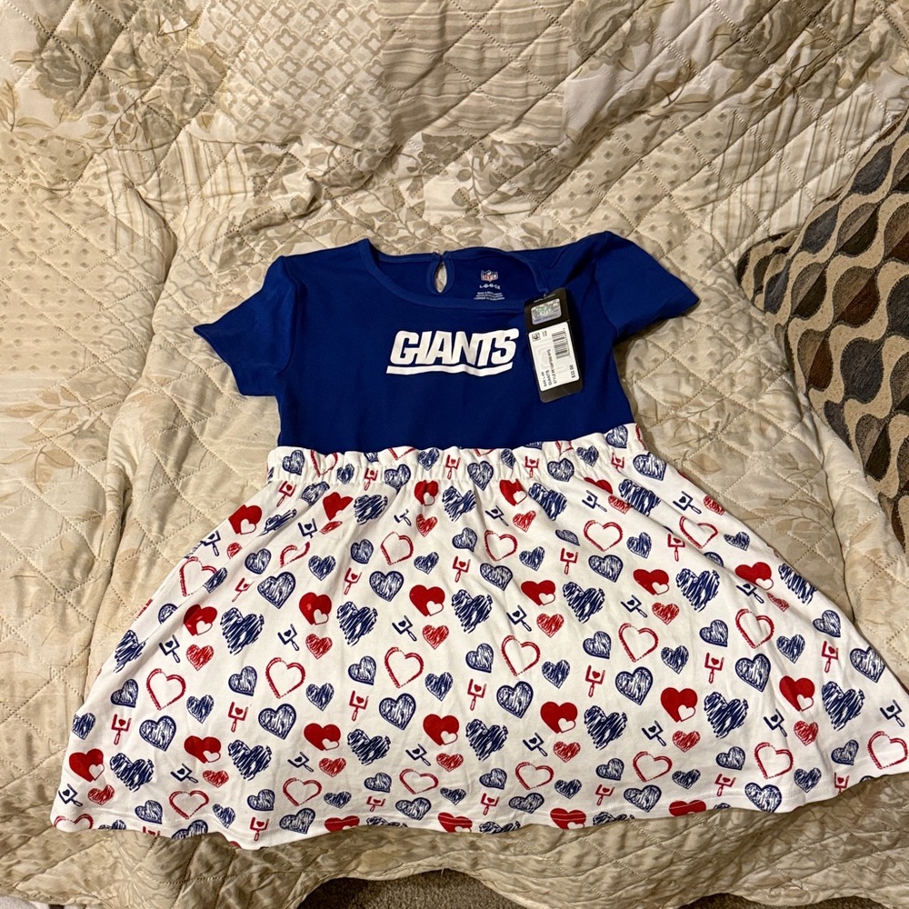 NFL Giants Blue and White Heart Dress